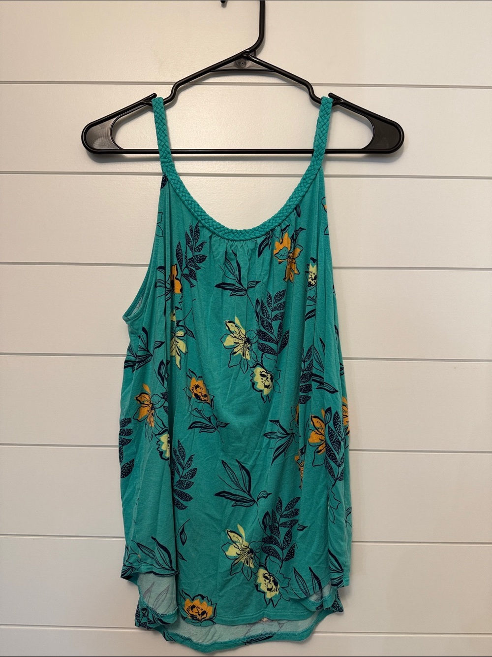 Apt. 9 Teal Floral Braided-Strap Tank - Picture 4 of 4